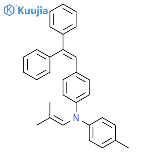 Benzenamine,4-(2,2-diphenylethenyl)-N-(4-methylphenyl)-N-(2-methyl-1-propenyl)- structure