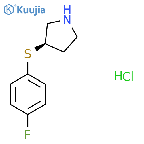 (R)-3-((4-Fluorophenyl)thio)pyrrolidine hydrochloride structure
