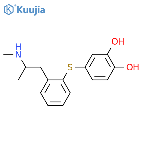 1,2-Benzenediol,4-[[2-[2-(methylamino)propyl]phenyl]thio]- structure