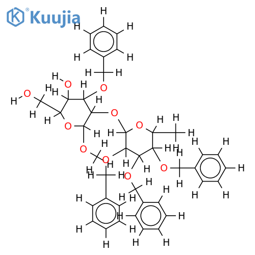 Me glycoside,2',3,3',4',6-pentabenzyl-Pyranose-2-O-alpha-L-Rhamnopyranosyl-D-galactose structure