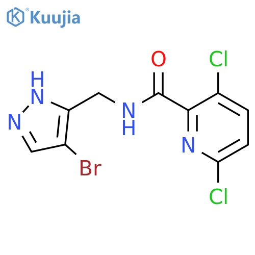 N-(4-bromo-1H-pyrazol-5-yl)methyl-3,6-dichloropyridine-2-carboxamide structure