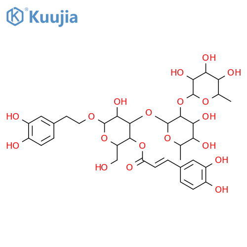 b-D-Glucopyranoside,2-(3,4-dihydroxyphenyl)ethyl O-6-deoxy-a-L-mannopyranosyl-(1&reg;2)-O-6-deoxy-a-L-mannopyranosyl-(1&reg;3)-, 4-[(2E)-3-(3,4-dihydroxyphenyl)-2-propenoate] structure