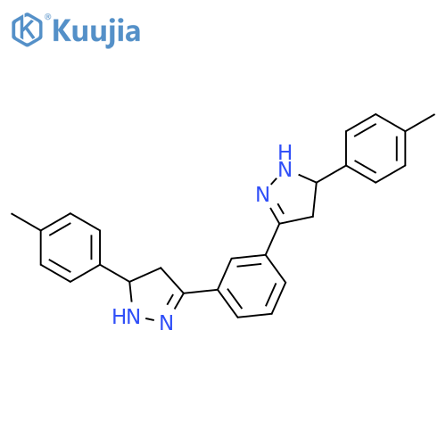1H-Pyrazole, 3,3'-(1,3-phenylene)bis[4,5-dihydro-5-(4-methylphenyl)- structure