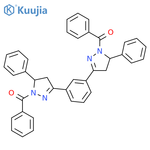 1H-Pyrazole, 3,3'-(1,3-phenylene)bis[1-benzoyl-4,5-dihydro-5-phenyl- structure