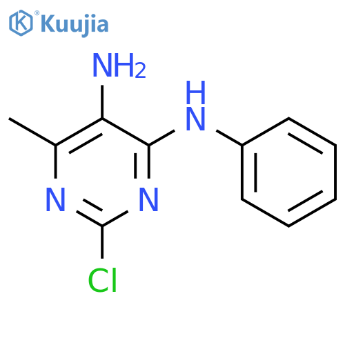 4,5-Pyrimidinediamine, 2-chloro-6-methyl-N4-phenyl- structure