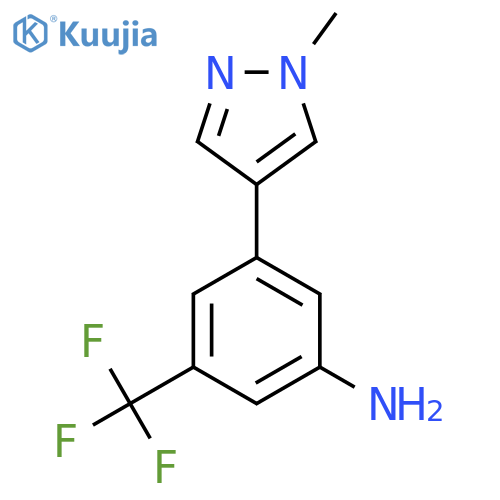 3-(1-methyl-1H-pyrazol-4-yl)-5-(trifluoromethyl)aniline structure