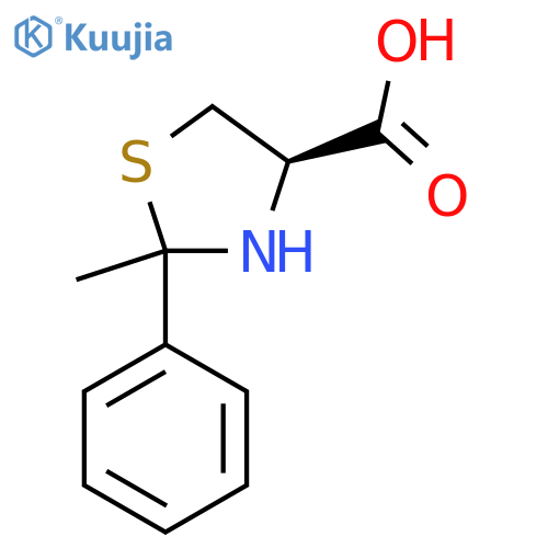 (R)-2-Methyl-2-phenylthiazolidine-4-carboxylic acid structure