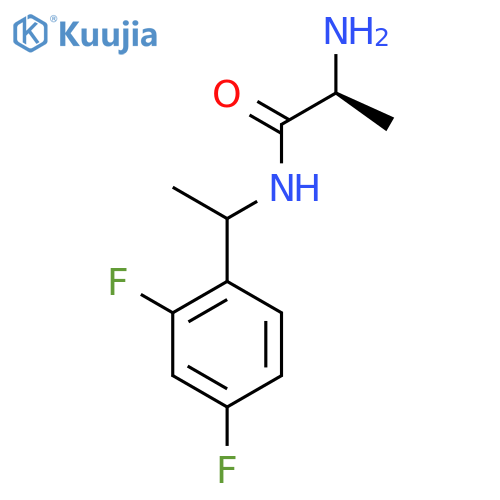 (2S)-2-amino-N-[1-(2,4-difluorophenyl)ethyl]propanamide structure