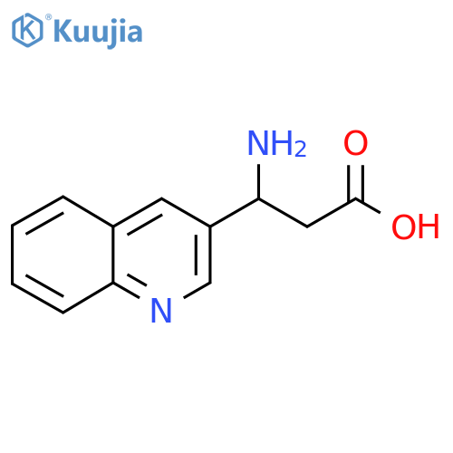 3-amino-3-(quinolin-3-yl)propanoic acid structure