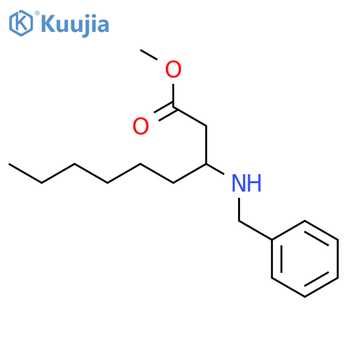 Nonanoic acid, 3-[(phenylmethyl)amino]-, methyl ester structure