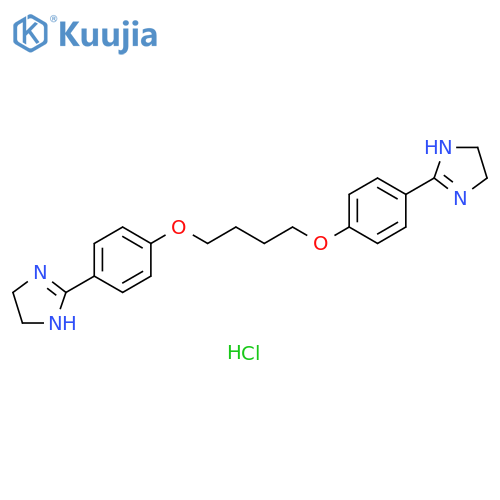 1H-Imidazole, 2,2'-[1,4-butanediylbis(oxy-4,1-phenylene)]bis[4,5-dihydro-, dihydrochloride (9CI) structure