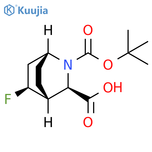 Racemic-(1S,3S,4S,5R)-2-(Tert-Butoxycarbonyl)-5-Fluoro-2-Azabicyclo[2.2.2]Octane-3-Carboxylic Acid structure