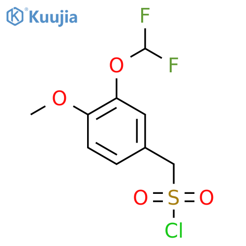 3-(difluoromethoxy)-4-methoxyphenylmethanesulfonyl chloride structure