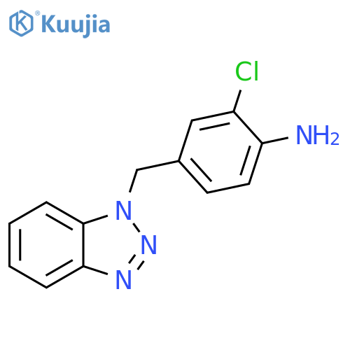 4-(1H-1,2,3-Benzotriazol-1-ylmethyl)-2-chloroaniline structure