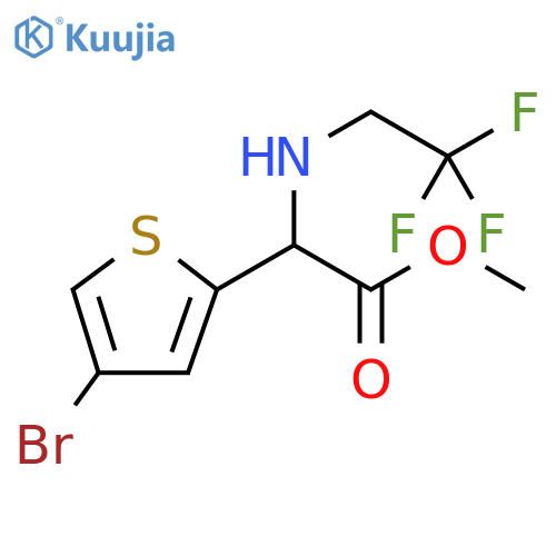 methyl 2-(4-bromothiophen-2-yl)-2-(2,2,2-trifluoroethyl)aminoacetate structure