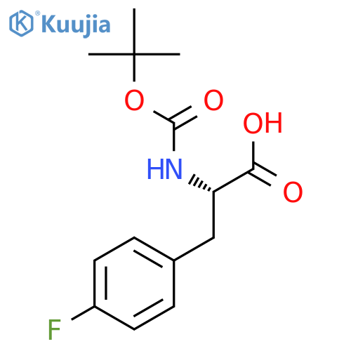 2-[(tert-butoxycarbonyl)amino]-3-(4-fluorophenyl)propanoic acid structure