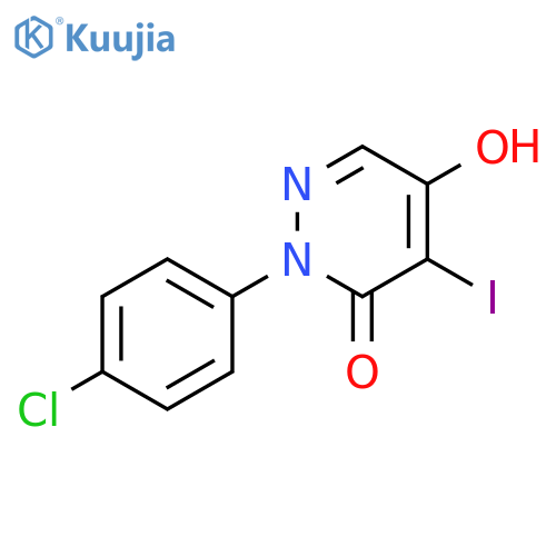 3(2H)-Pyridazinone, 2-(4-chlorophenyl)-5-hydroxy-4-iodo- structure