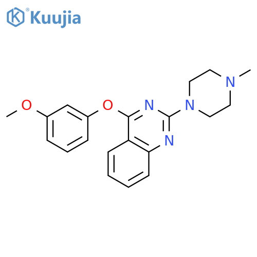 Quinazoline, 4-(3-methoxyphenoxy)-2-(4-methyl-1-piperazinyl)- structure