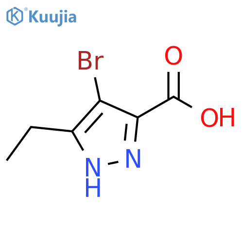 4-bromo-3-ethyl-1H-pyrazole-5-carboxylic acid structure