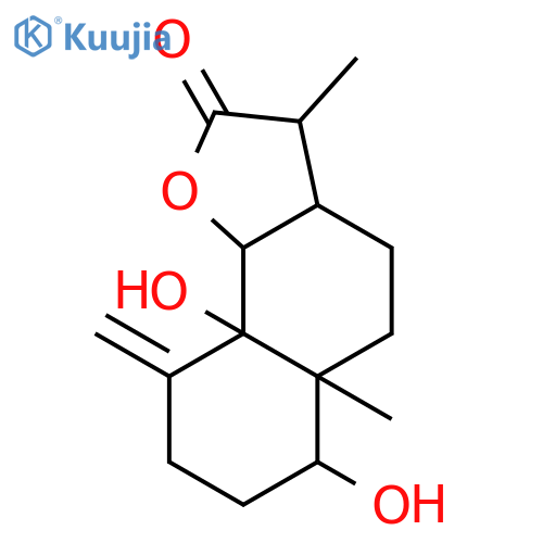 Naphtho[1,2-b]furan-2(3H)-one,decahydro-6,9a-dihydroxy-3,5a-dimethyl-9-methylene-, (3S,3aS,5aS,6R,9aS,9bS)- structure