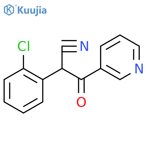 2-(2-chlorophenyl)-3-oxo-3-(pyridin-3-yl)propanenitrile structure