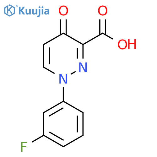 1-(3-Fluorophenyl)-4-oxo-1,4-dihydropyridazine-3-carboxylic acid structure