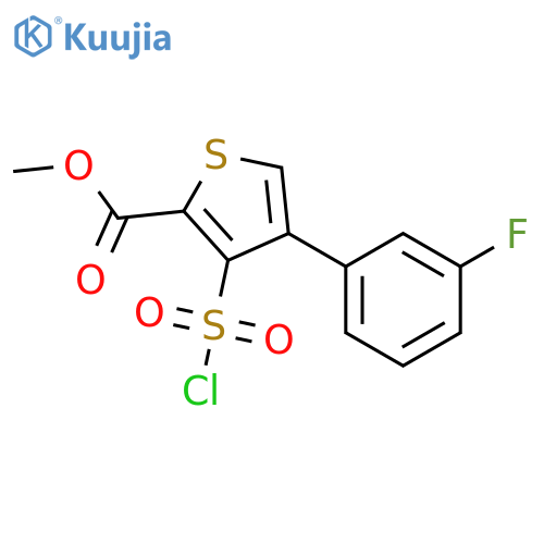 methyl 3-(chlorosulfonyl)-4-(3-fluorophenyl)thiophene-2-carboxylate structure