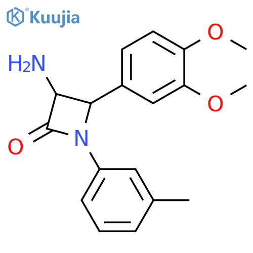 3-Amino-4-(3,4-dimethoxy-phenyl)-1-m-tolyl-azetidin-2-one structure