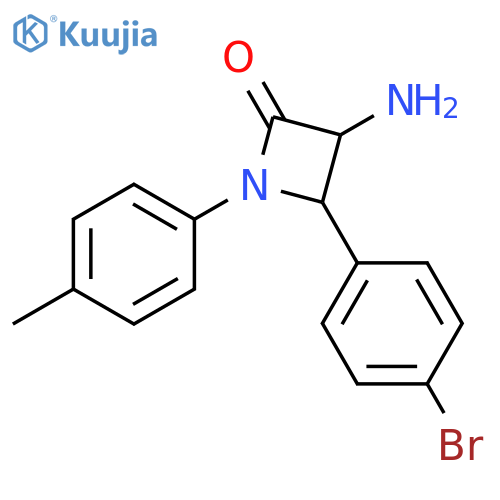 3-Amino-4-(4-bromo-phenyl)-1-p-tolyl-azetidin-2-one structure