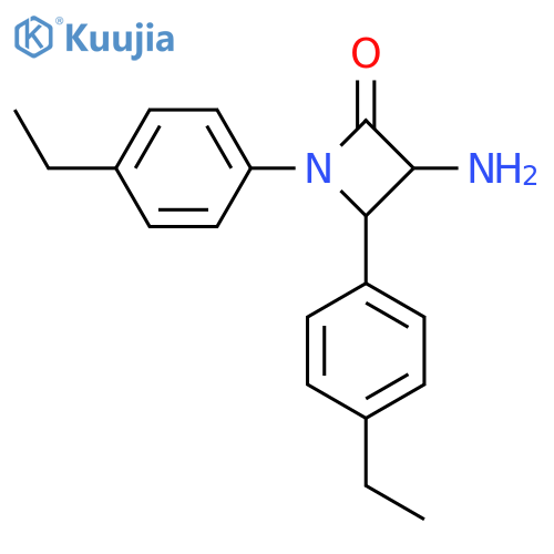 3-Amino-1,4-bis-(4-ethyl-phenyl)-azetidin-2-one structure