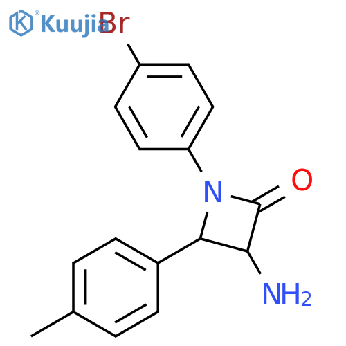 3-Amino-1-(4-bromo-phenyl)-4-p-tolyl-azetidin-2-one structure