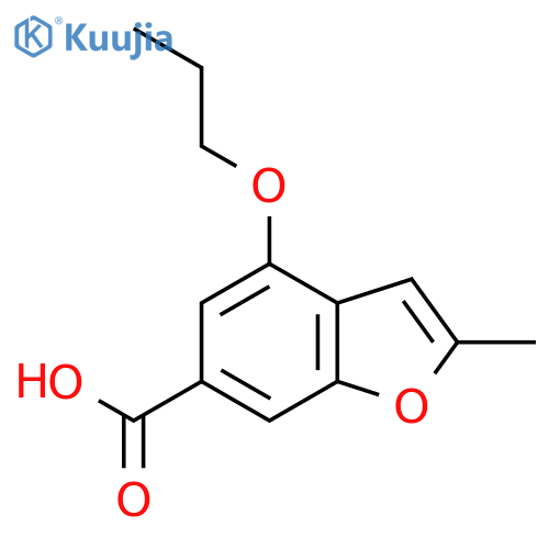 2-Methyl-4-propoxybenzofuran-6-carboxylicacid structure