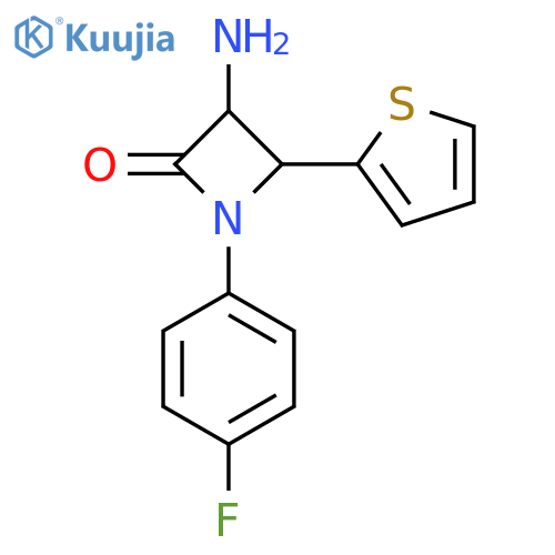 3-Amino-1-(4-fluoro-phenyl)-4-thiophen-2-yl-azetidin-2-one structure