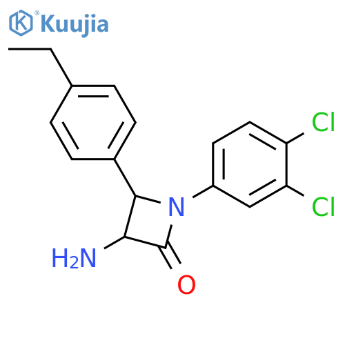 3-Amino-1-(3,4-dichloro-phenyl)-4-(4-ethyl-phenyl)-azetidin-2-one structure