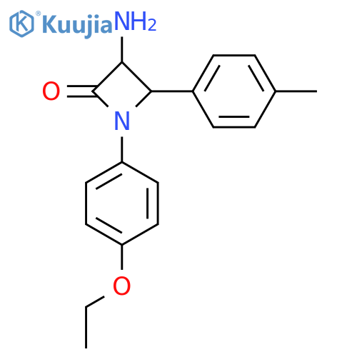 3-Amino-1-(4-ethoxy-phenyl)-4-p-tolyl-azetidin-2-one structure
