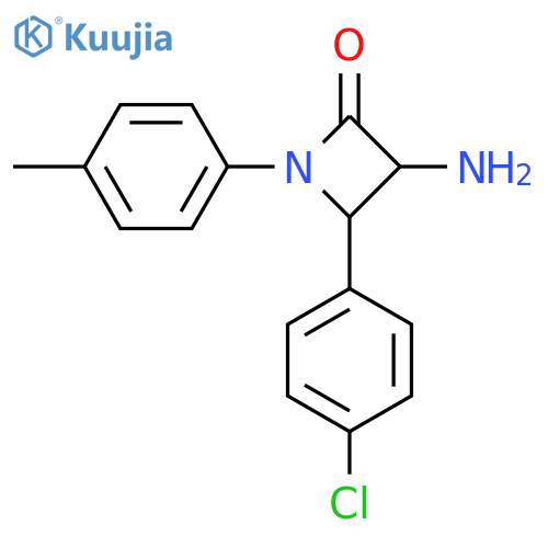 3-Amino-4-(4-chloro-phenyl)-1-p-tolyl-azetidin-2-one structure