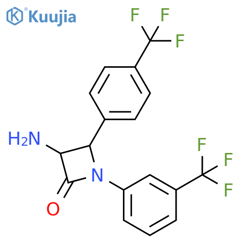 3-Amino-4-(4-trifluoromethyl-phenyl)-1-(3-trifluoromethyl-phenyl)-azetidin-2-one structure