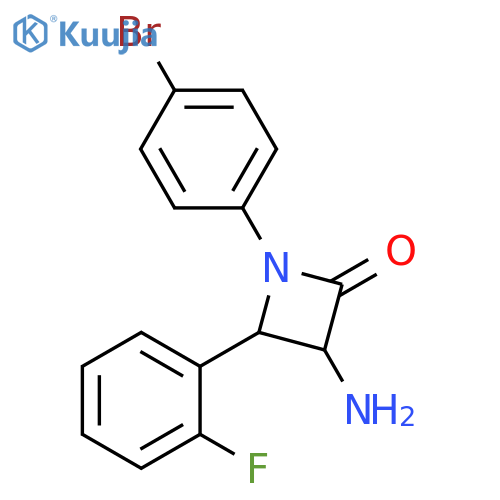 3-Amino-1-(4-bromo-phenyl)-4-(2-fluoro-phenyl)-azetidin-2-one structure