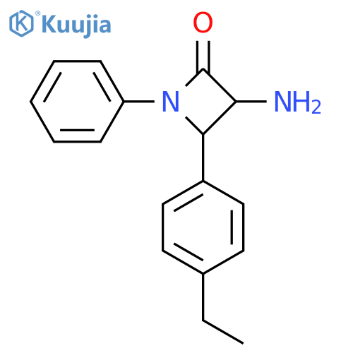 3-Amino-4-(4-ethyl-phenyl)-1-phenyl-azetidin-2-one structure