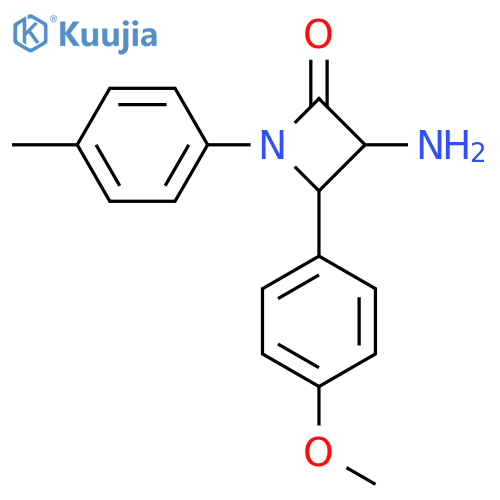 3-Amino-4-(4-methoxy-phenyl)-1-p-tolyl-azetidin-2-one structure
