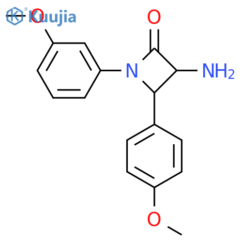 3-Amino-4-(4-methoxy-phenyl)-1-(3-methoxy-phenyl)-azetidin-2-one structure