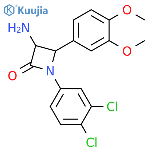3-Amino-1-(3,4-dichloro-phenyl)-4-(3,4-dimethoxy-phenyl)-azetidin-2-one structure