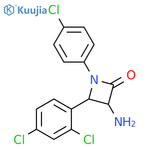 3-Amino-1-(4-chloro-phenyl)-4-(2,4-dichloro-phenyl)-azetidin-2-one structure