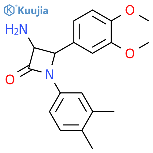 3-Amino-4-(3,4-dimethoxy-phenyl)-1-(3,4-dimethyl-phenyl)-azetidin-2-one structure