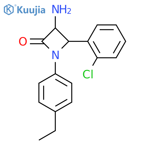 3-Amino-4-(2-chloro-phenyl)-1-(4-ethyl-phenyl)-azetidin-2-one structure