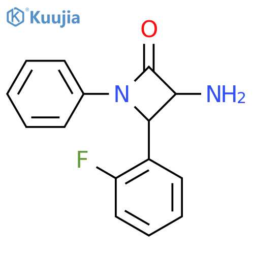 3-Amino-4-(2-fluoro-phenyl)-1-phenyl-azetidin-2-one structure