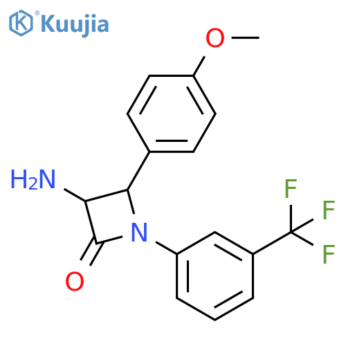 3-Amino-4-(4-methoxy-phenyl)-1-(3-trifluoromethyl-phenyl)-azetidin-2-one structure