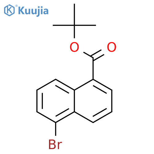 1-Naphthalenecarboxylic acid, 5-bromo-, 1,1-dimethylethyl ester structure