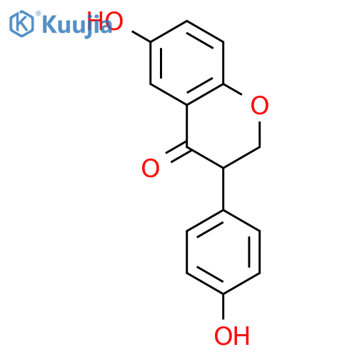 4H-1-Benzopyran-4-one, 2,3-dihydro-6-hydroxy-3-(4-hydroxyphenyl)- structure