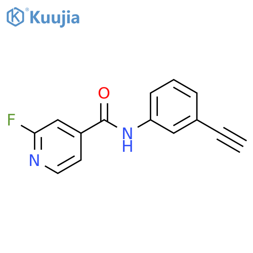 N-(3-ethynylphenyl)-2-fluoropyridine-4-carboxamide structure